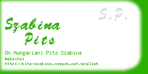 szabina pits business card